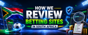 Our betting site review methodology evaluates South African bookmakers based on licensing, security, bonuses, betting markets, odds, payment options, and customer support to identify the best operators.