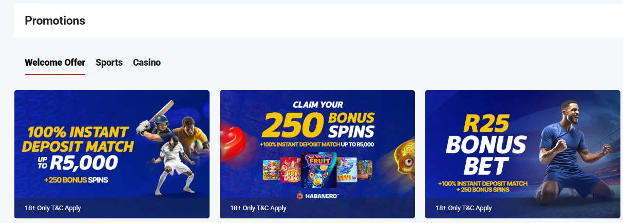 SuperSportBet 250 Free Spins Offer
