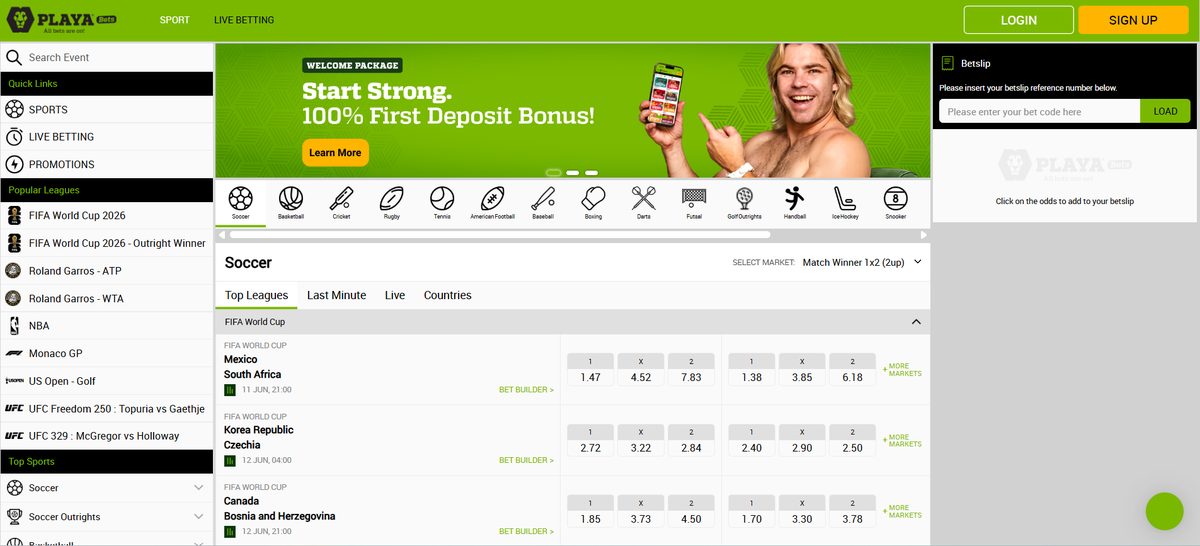 Playa Bets Sportsbook Platform